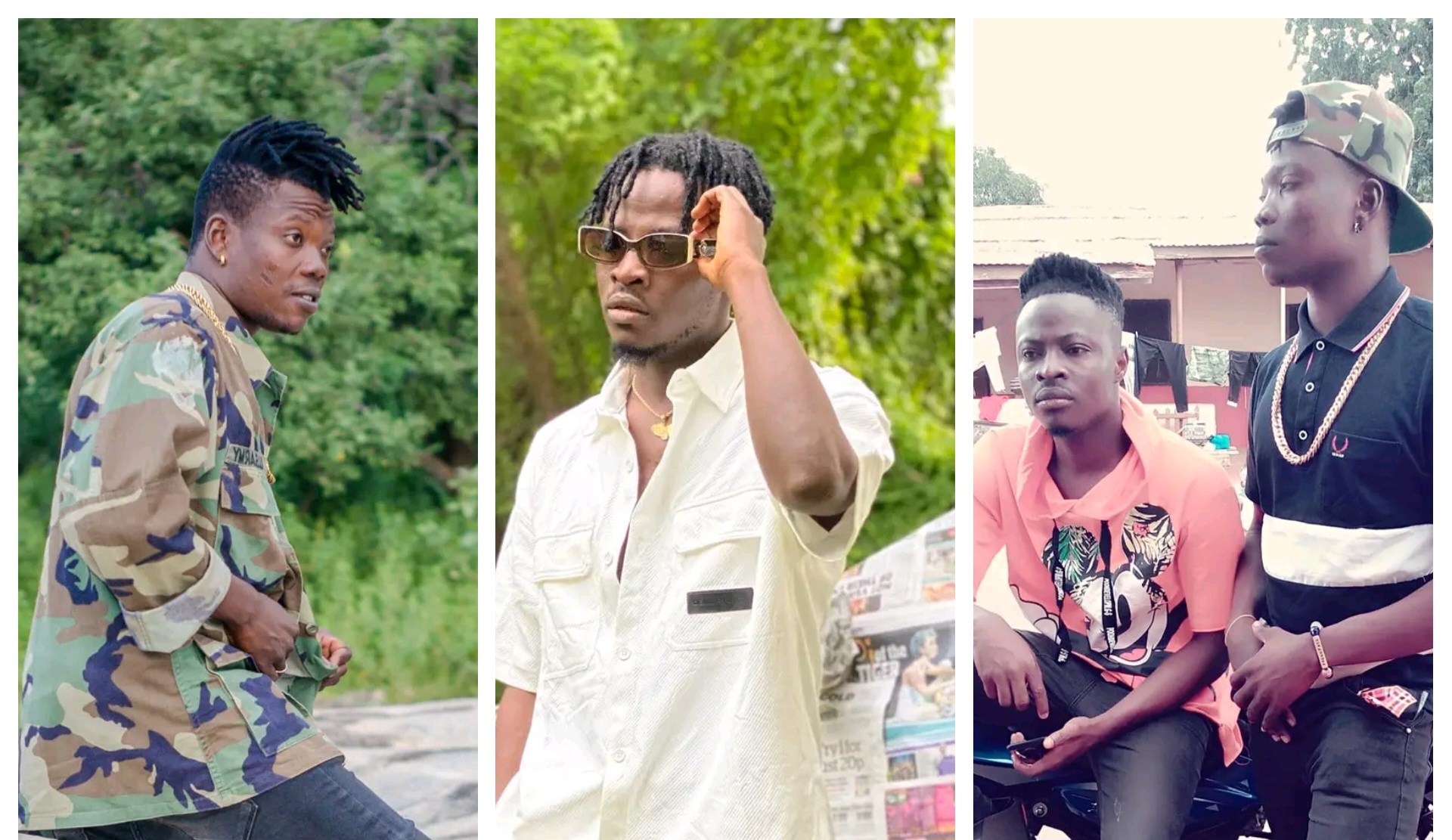 Fresh Faya and Fancy Gadam finally on set shooting a video for their hit song ” hustle hard” (video )