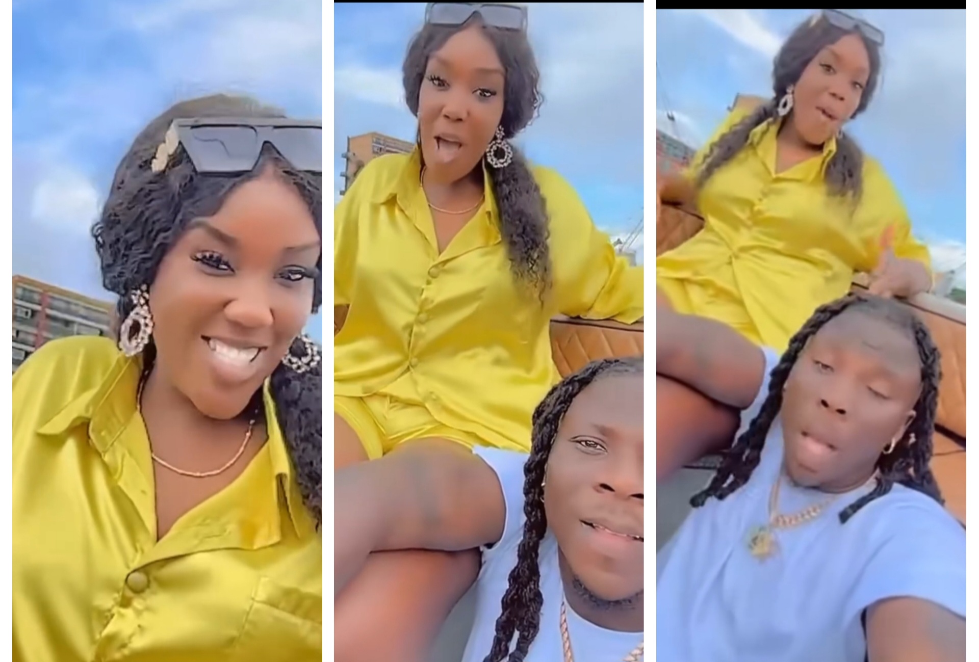 Stonebwoy chills with his wife in Nigeria as they tour the country together (video)