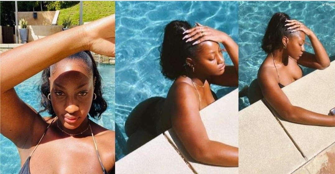 “This girl get Yansh o” —Nigerian Singer, Tems flaunts her banging body in rare bikini photos