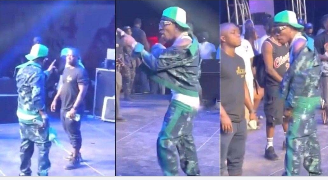 Shatta Wale Clashes With His Manager Sammy Flex At Bolga Concert And Disciplines Him On Stage